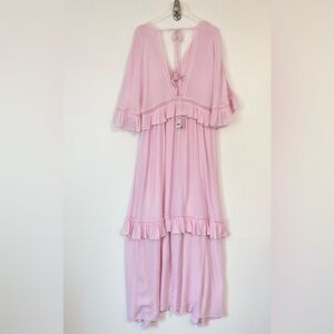 Free People Paradiso Maxi Dress in Pink Rose Size Small